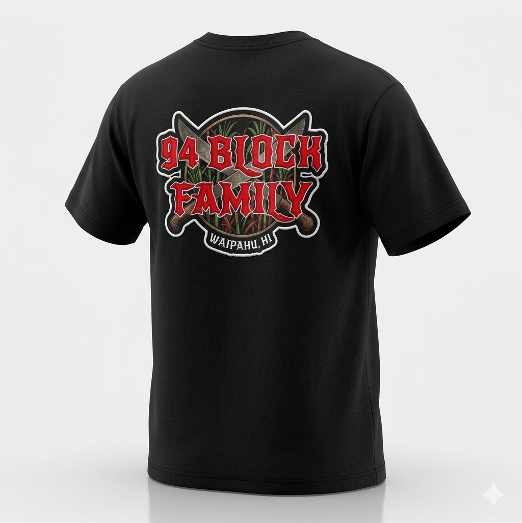 "94 BLOCK FAMILY" (Back Logo) cotton Tee