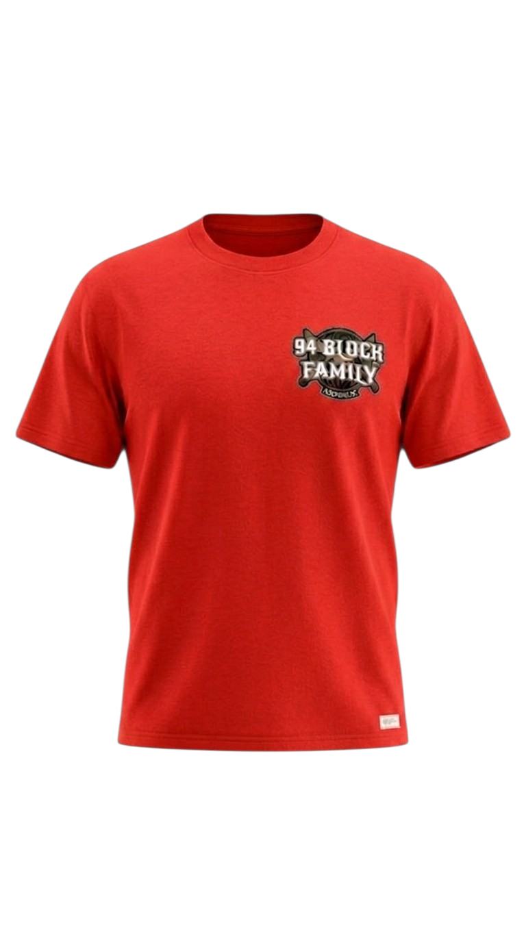 "94 BLOCK FAMILY" (Back Logo) cotton Tee