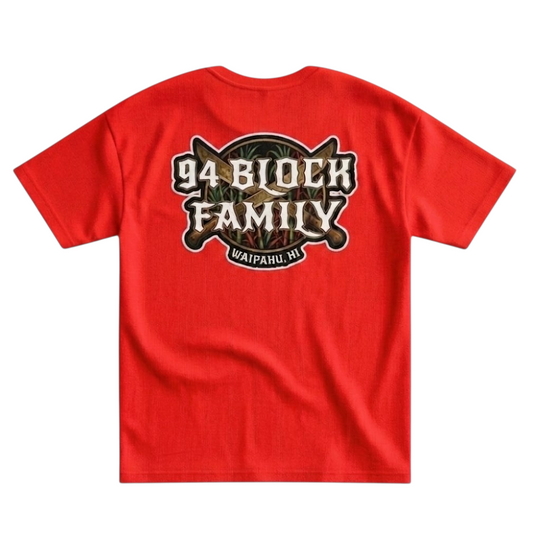 "94 BLOCK FAMILY" (Back Logo) cotton Tee
