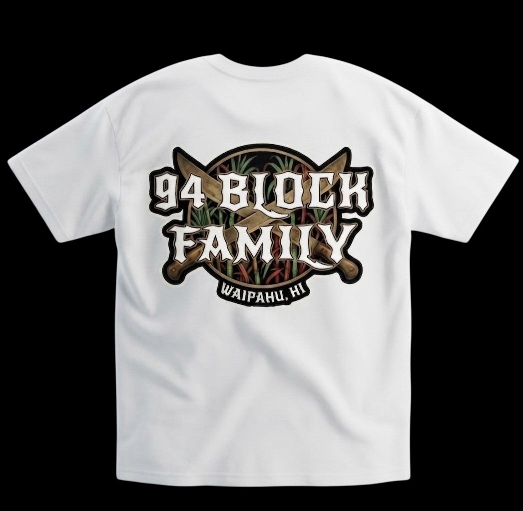 "94 BLOCK FAMILY" (Back Logo) cotton Tee
