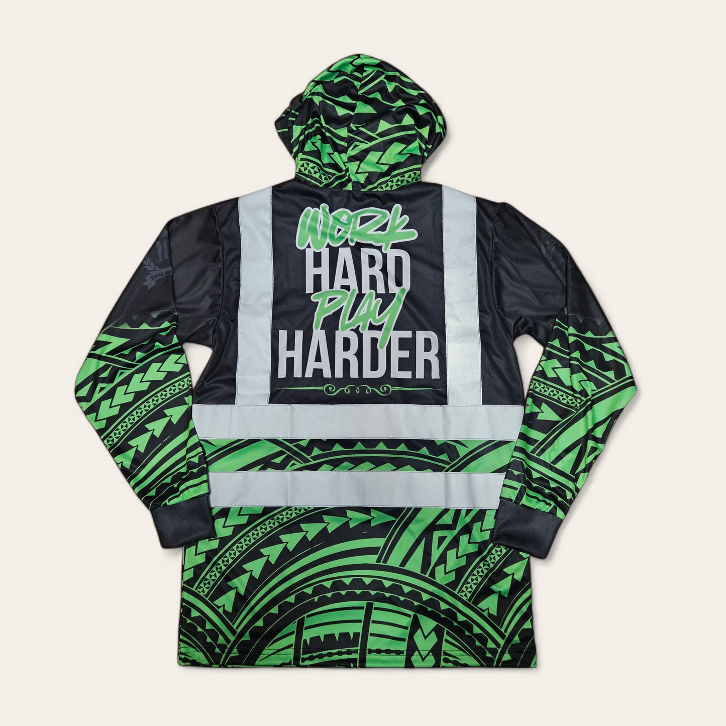 "WORK HARD PLAY HARDER" (Green)