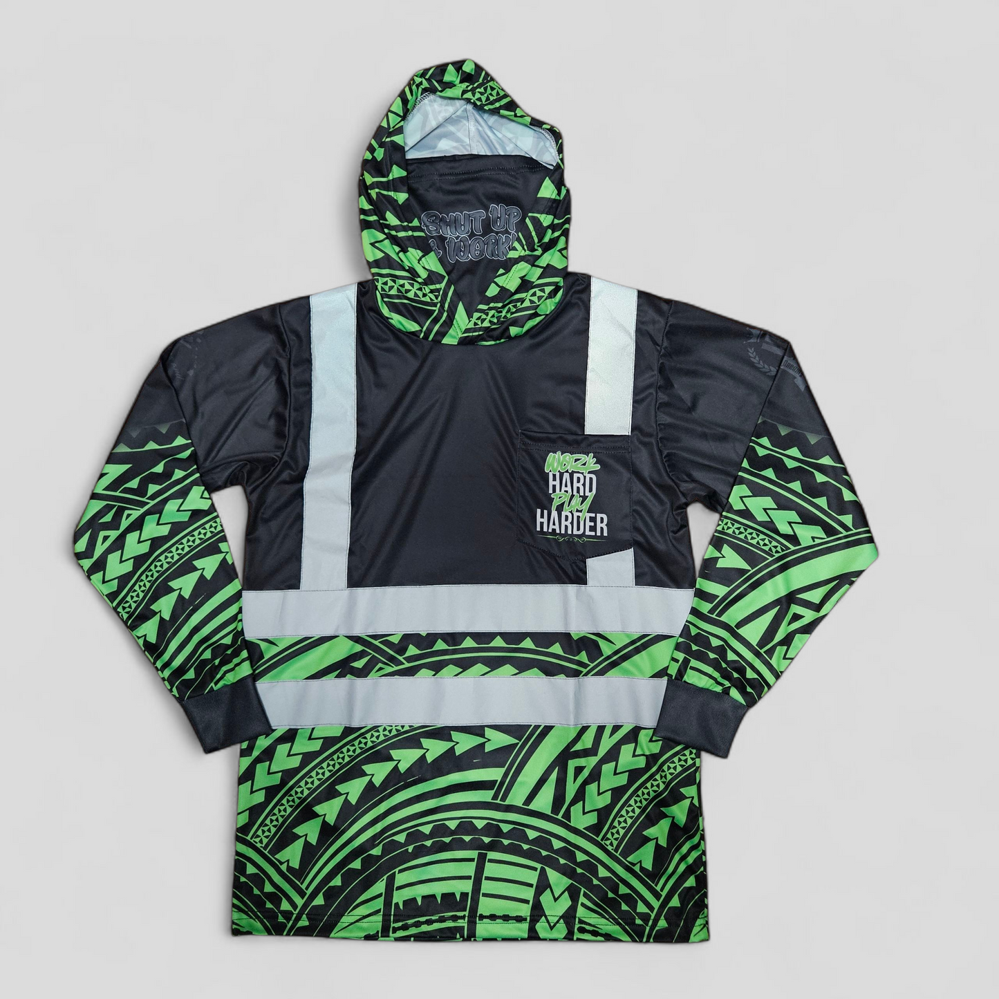 "WORK HARD PLAY HARDER" (Green)