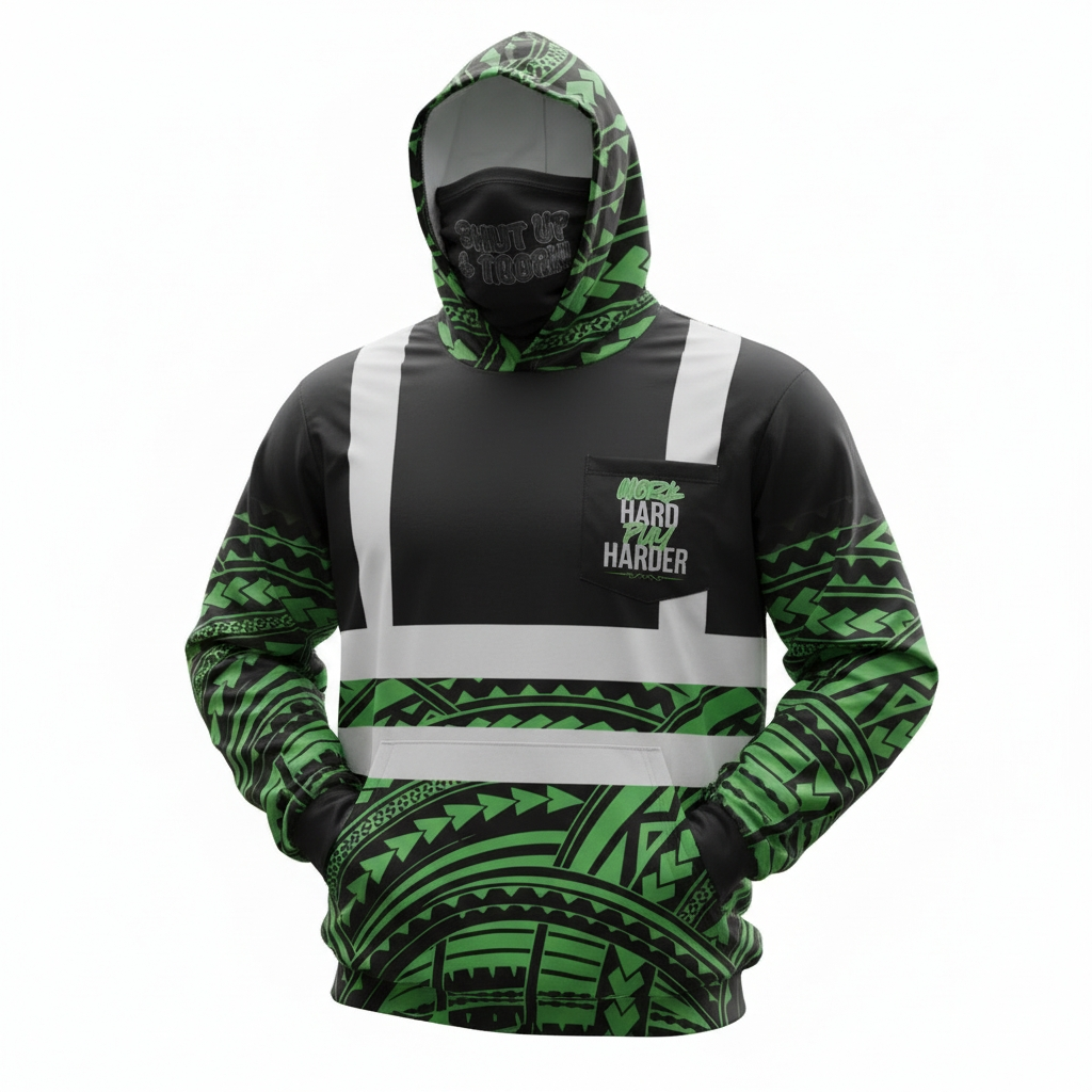 "WORK HARD PLAY HARDER" (Green)