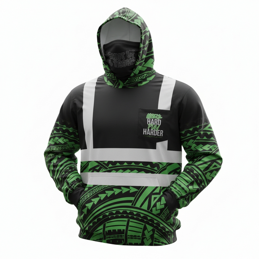 "WORK HARD PLAY HARDER" (Green)