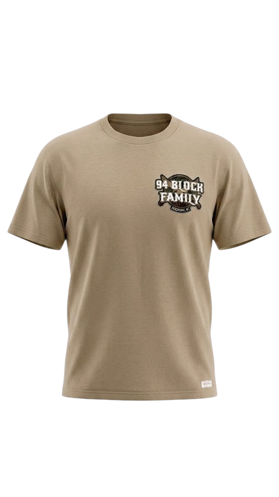 "94 BLOCK FAMILY" (Back Logo) cotton Tee