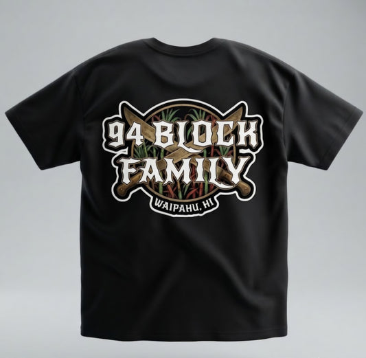 "94 BLOCK FAMILY" (Back Logo) cotton Tee